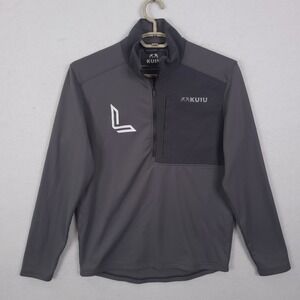 KUIU 1/4 Zip Pullover Mens Small Grey Performance Tactical Midlayer Hunting